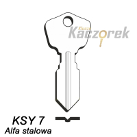 Płaski 007 - Alfa stalowa KSY7 - klucz surowy